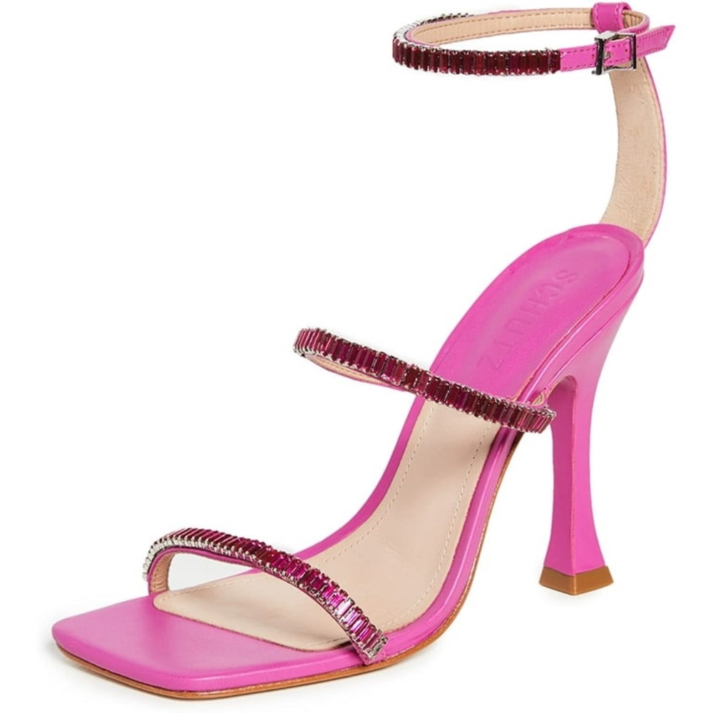 SCHUTZ Vibrant Pink Embellished Heels